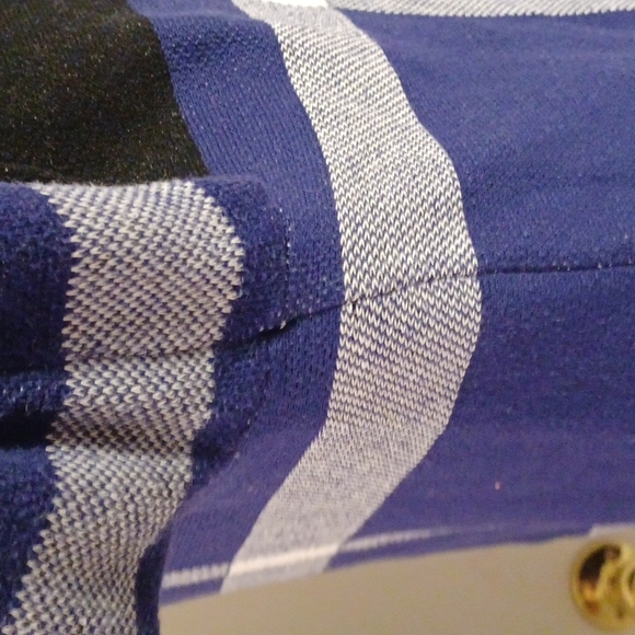 Anne Klein purple window pane side hem slit split open cardigan cotton acrylic S - Picture 10 of 16